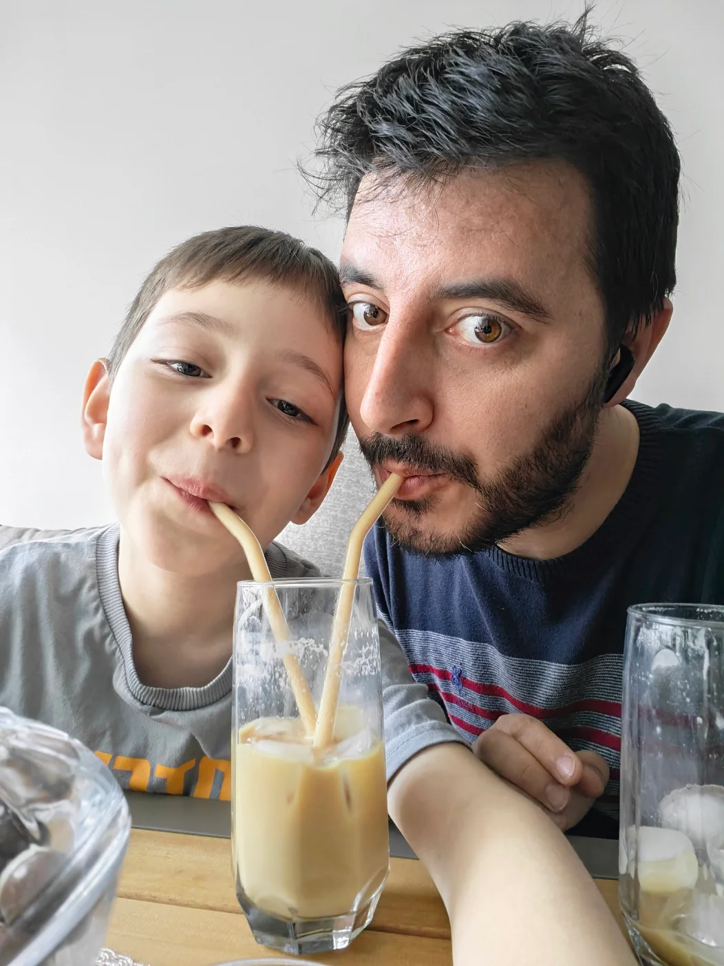 Sharing a drink and a moment together